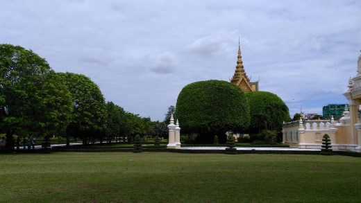 The Royal Palace grounds with Victory Gate in the background
