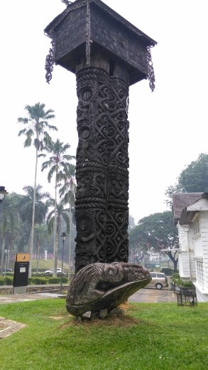 A totem outside Sarawak State Museum