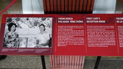 Description of First Lady's Reception Room