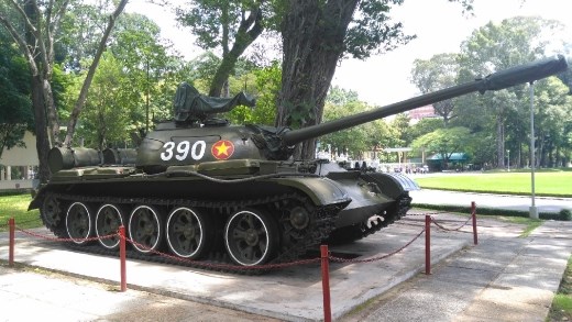 The tanks that crashed through the palace ending the war