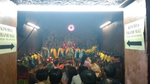 Sat in two rows of six. Each of the women exemplifies a human characteristic, either good or bad