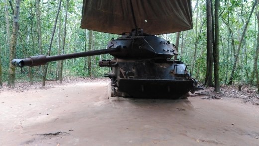 Burnt out M41 tank