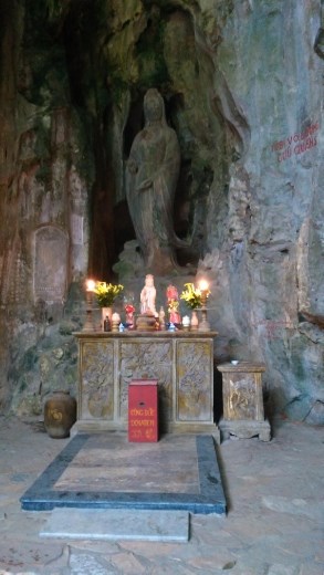 Goddess of Mercy inside Huyen Khong Cave 