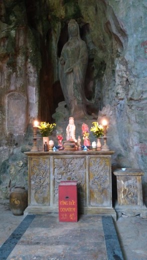 Goddess of Mercy inside Huyen Khong Cave 