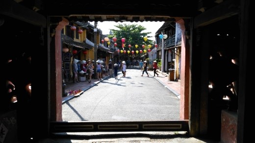 Looking out of western exit of bridge