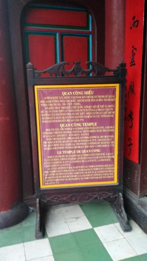 Description of Quang Cong Temple