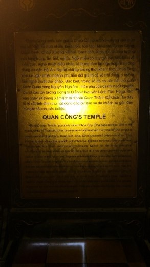 Description of Quang Cong Temple