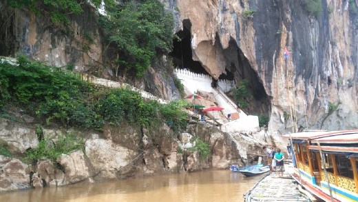 A view of Pak Ou Caves