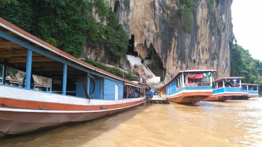 A view of Pak Ou Caves