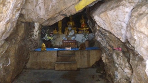 Random cave temple on Mount Phou Si