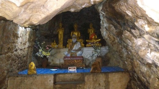Random cave temple on Mount Phou Si