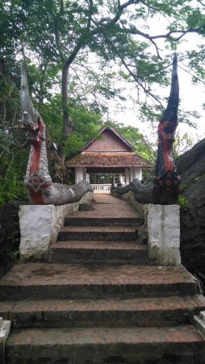 Steps leading back up Mount Phou Si