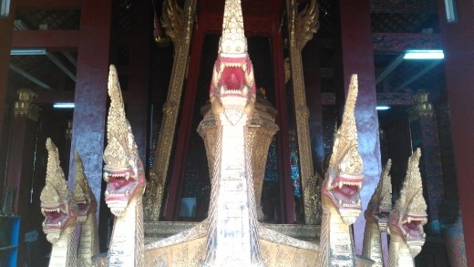 Ceremonial barge decorated with Naga