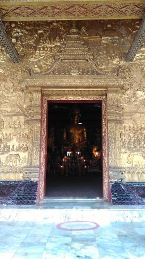 Inside Wat Mai Suwannaphumaham