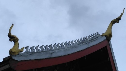 Roof decoration on Wat Mai Suwannaphumaham