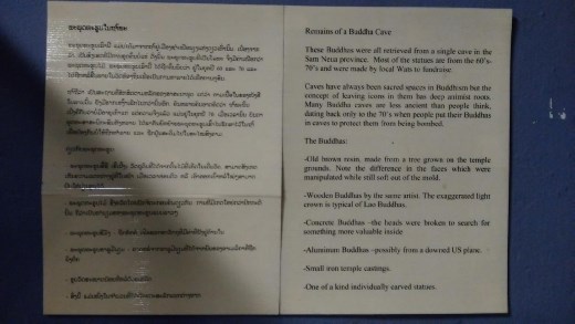 National Museum of Laos - Exhibit of Buddha caves statues