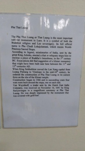 National Museum of Laos - Replica of Pha That Luang