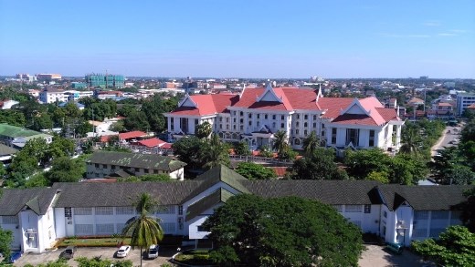 East view on roof of Putaxai