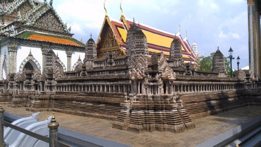 Grand Palace - Angkor Wat model with Phra Vihorn Yod in background