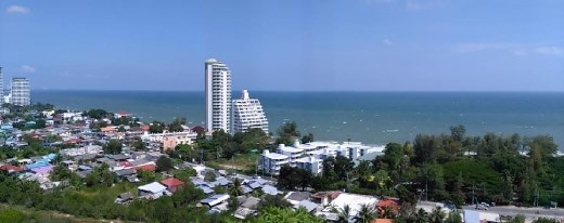 View of Takiap from atop Wat Khao Takiap