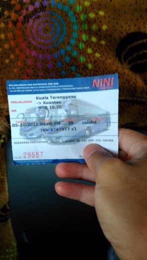 Ticket Kuala Teregannu to Kuantan