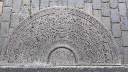 Moonstone at Seema Malaka Temple