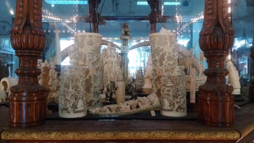 Ivory carvings at Gangaramaya Temple