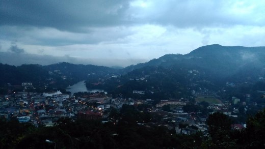 View of Kandy from 1st floor of Bahirawakanada Temple