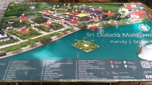 Map of Temple of the tooth area