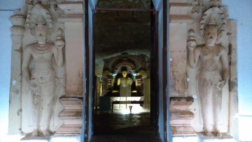 Entrance to the third cave, the Maha Alut Vihara, the 