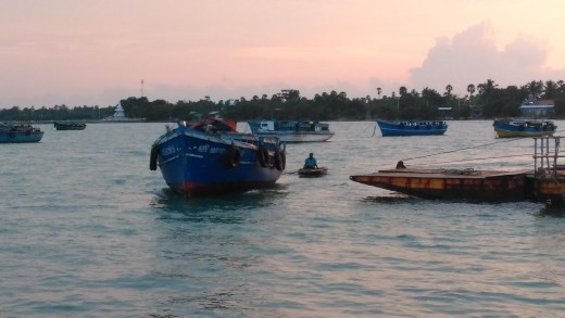 The pride of the Sri Lanka navy towing the pride of the Indian navy