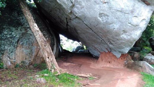 Close up of entrance to cave of Asali