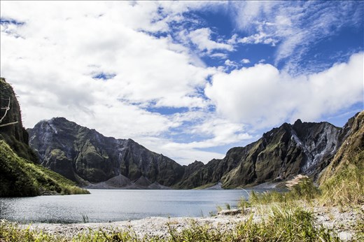 The crater of the Mt.Pinatubo that produced the second largest terrestrial volcanic eruption of the 20th Century.