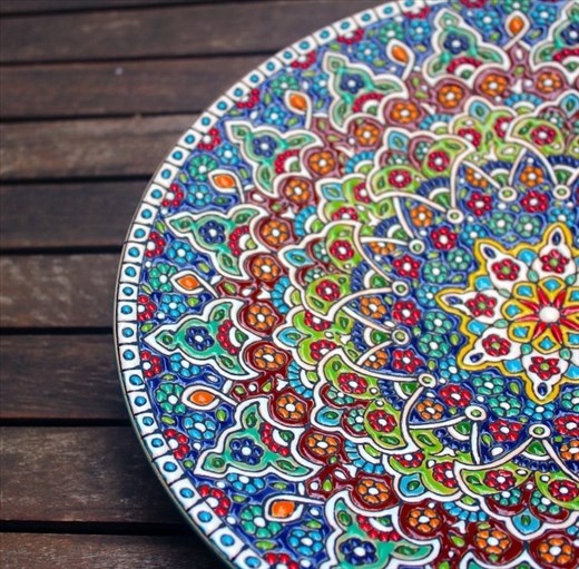 A traditional handcrafted bowl from Iran