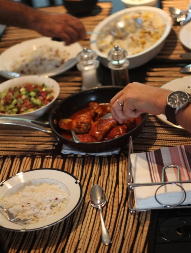 A typical Persian dinner