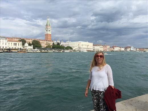 Madeleine at the Dogana - view to Doge's Palace