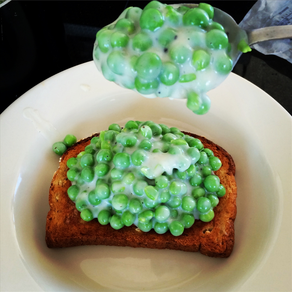 creamed peas on toast