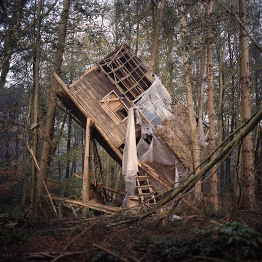 As I was walking around a forest I never visited before I found this old broken wooden house... I took a few shots then it started pooring rain which forced me to go home... A week later I decided to go back and shoot some more photos there...I arrived there and the house was gone. All I found was an empty space left. This might be the last image of the house.