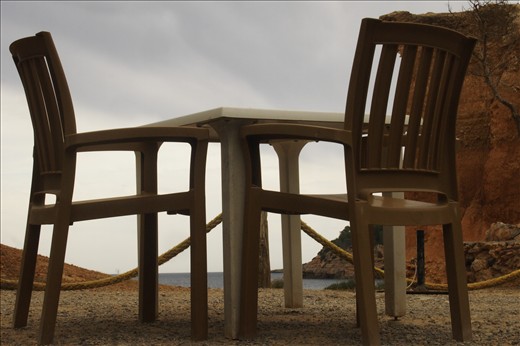 A wonderful view from the restaurant of Sa Caleta