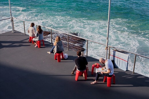 Bondi Iceberg, famous club located at the edge of Bondi beach, is one of the most popular hangouts in the area.  Sydney winters are mild with pleasant sunny days, making Bondi Iceberg a perfect place for an afternoon coffee. 
