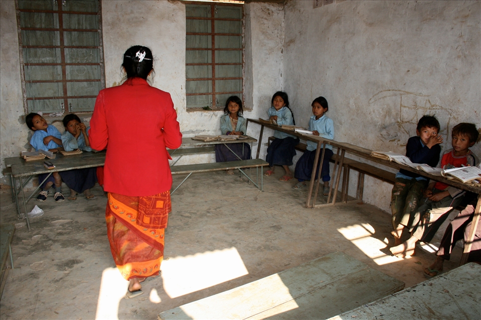 Despite limited access to education and remoteness of their village, some Chepang children are able to receive their basic schooling in a bare and simple classroom.