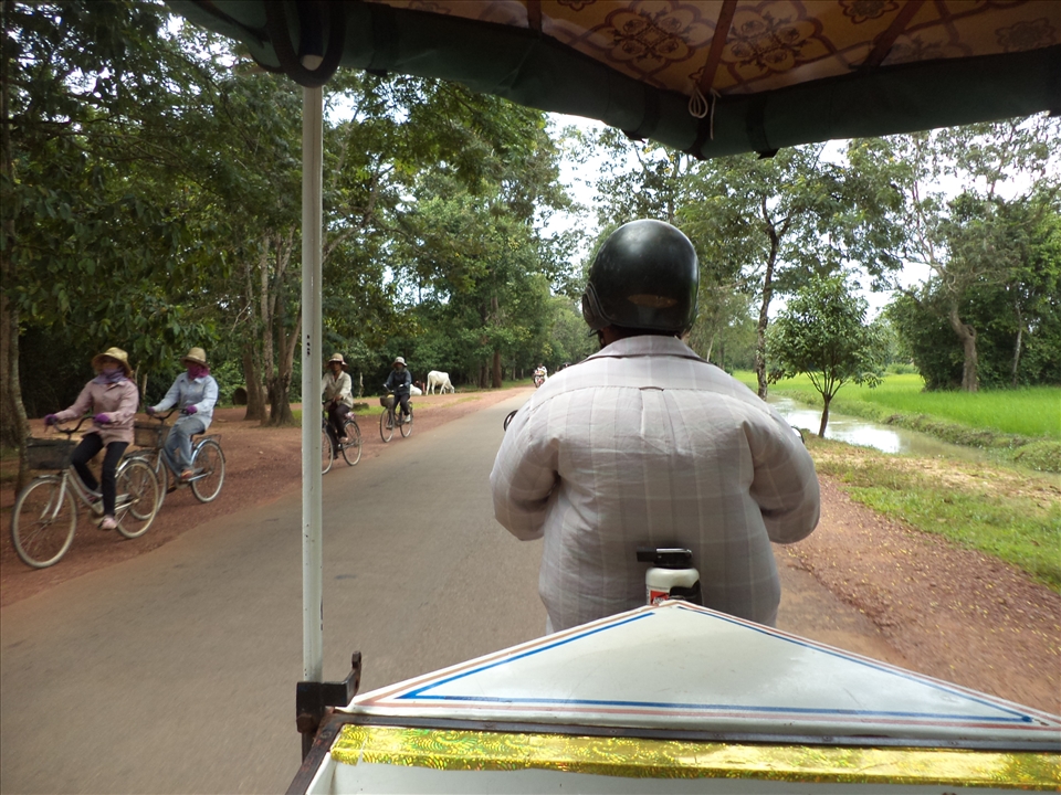 Taking a tuk-tuk after my best day of my life. Welcome to the land of mystery.