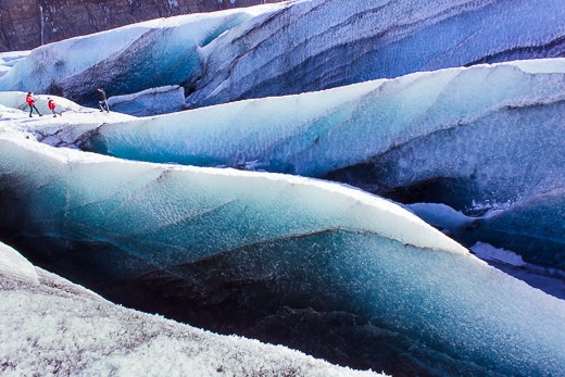 Shades of Blue – texture of Svinafellsjokull glacier in Skaftafell