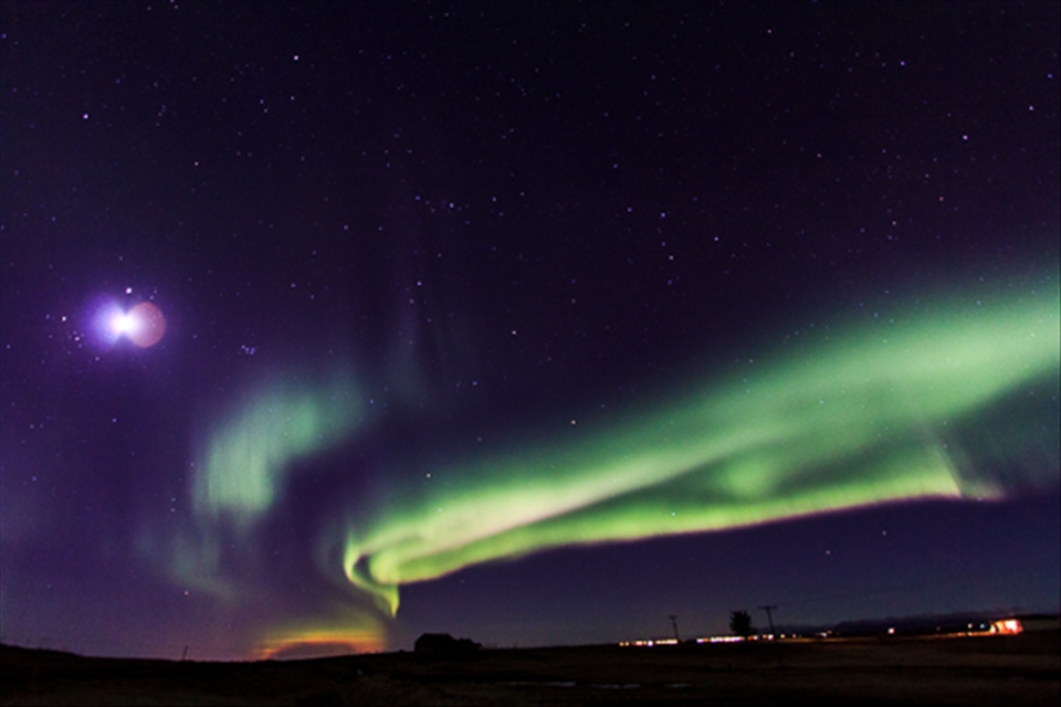 And the curtain falls, Northern Lights near Akranes route 502