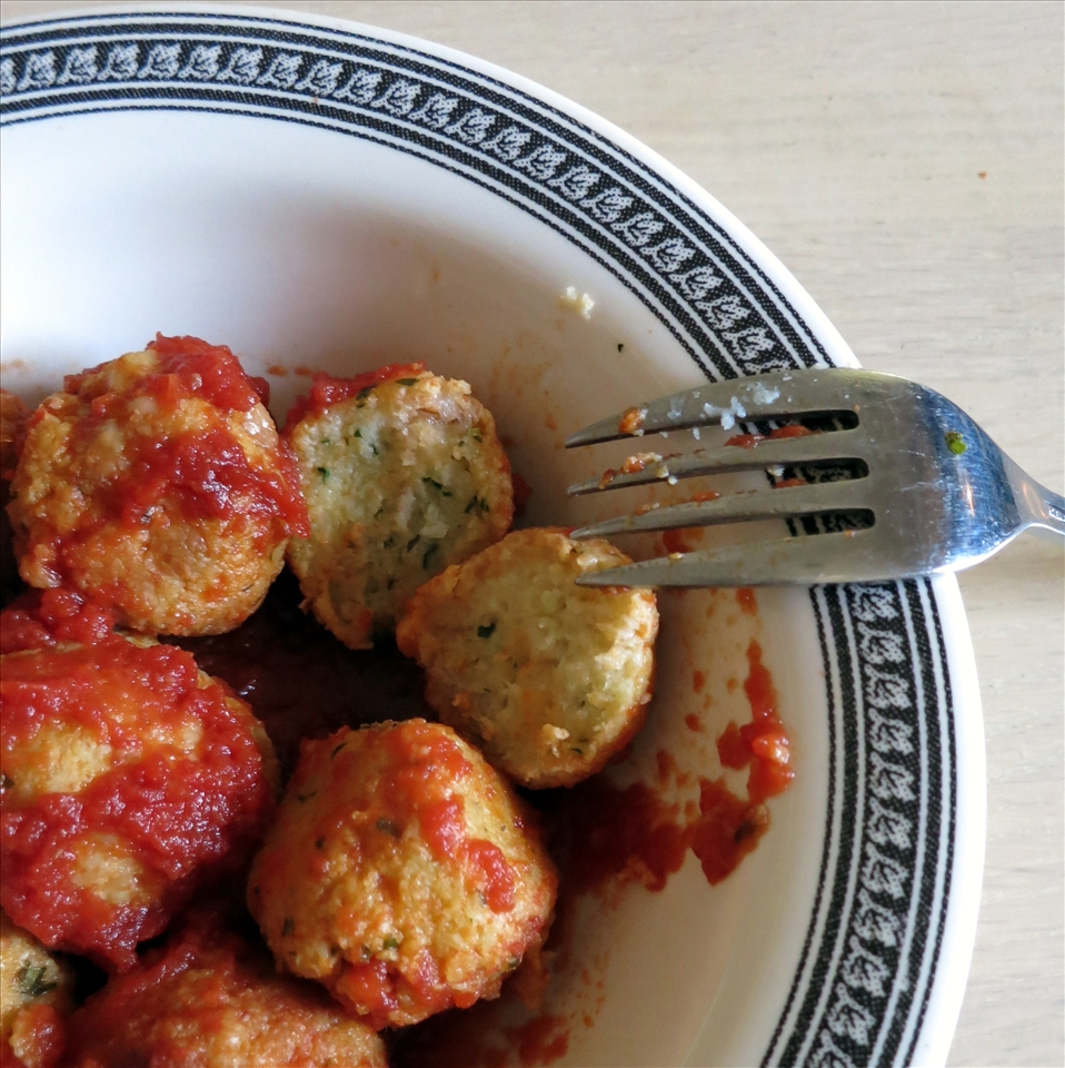 Pallotte cac'e ove - meatless bread, egg & cheese balls from Abruzzo