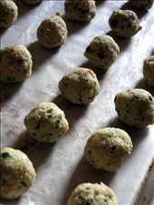 Form the mixture into two-inch balls & fry in extra virgin olive oil: by majellahomecooking, Views[573]