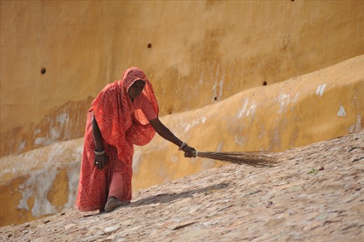 Outside the palace next  to Jaipur City