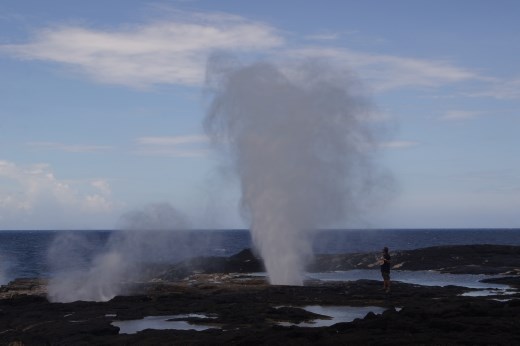 Blowholes at Lava Fields in Savaii