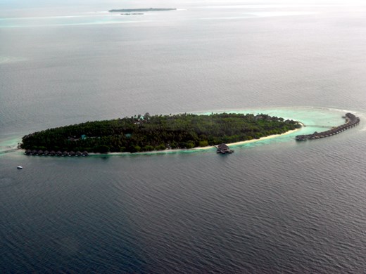 Aerial view of the Iru Fushi Island
