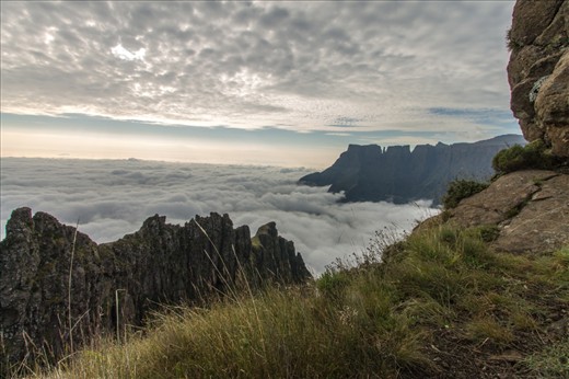 Beautiful birds-eye view of the Sentinel Peak, facing Mount Aux Shources.